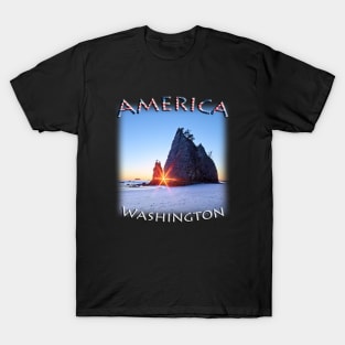 America - Washington - Rialto Beach sunset T-Shirt